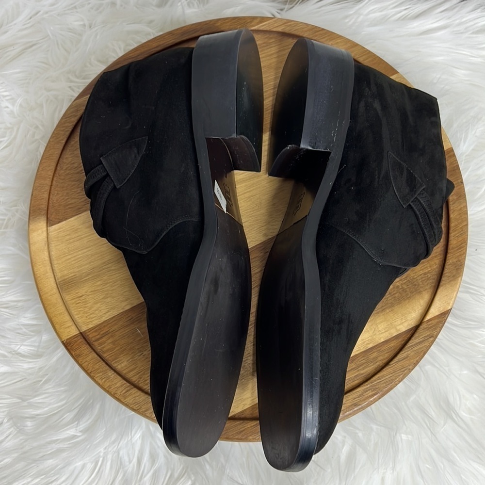GOFFREDO FATINI l Black Suede Silver Side Snap Hardware Ankle Boot Size 40 / 9.5 - Picture 5 of 11